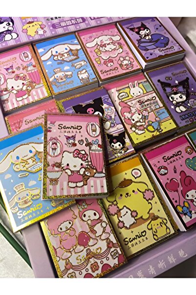 Genel Markalar 3 Adet Kuromi model mini Sticker kitapi 24 sayfali (3*24)