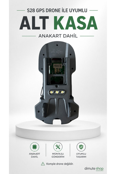 Dimute Shop S28 GPS Drone Alt Kasa Anakart Dahil Montajlı Yedek Parça