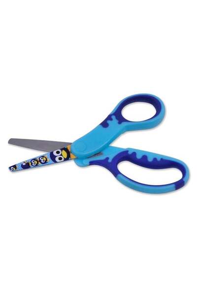 BAMI NETWORK Foarfeca pentru copii cu model pinguini 13cm albastra
