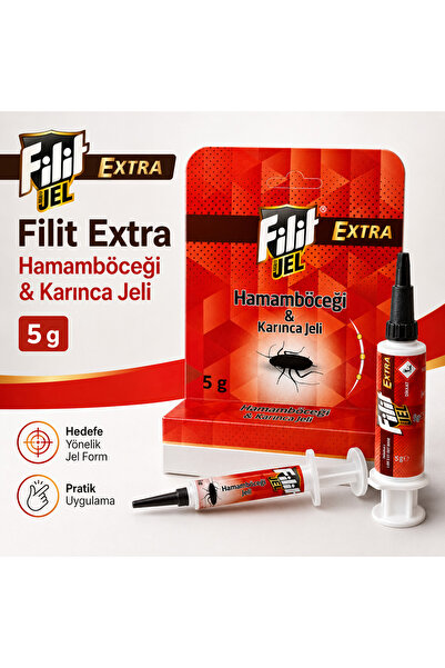 Dual Kimya Filit Extra 5 g Hamam Böceği İlacı ve Karınca Jeli – Şırınga Uygul...