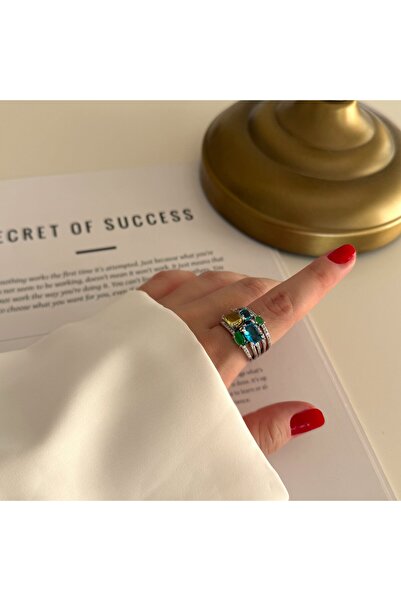 Alice İsstanbul Silver Colored Stone Ring