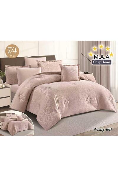 BIET ALMAFROSHAT A Very High-End Velvet 8-Piece Quilt Set with a Luxurious Fe...