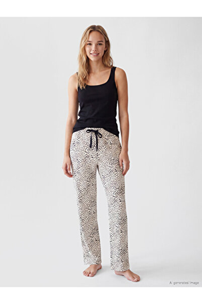 LC Waikiki Sparkling Choices Leopard Embroidered Women's Pajama Bottoms from ...
