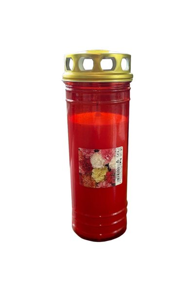 LCA Set 2 x Candela cu Capac Italia 80 l Rosu, 120 Ore