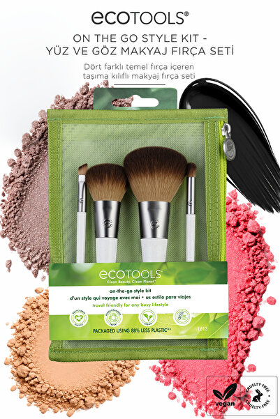 Ecotools On The Go Style Kit - Yüz ve Göz Makyaj Fırça Seti