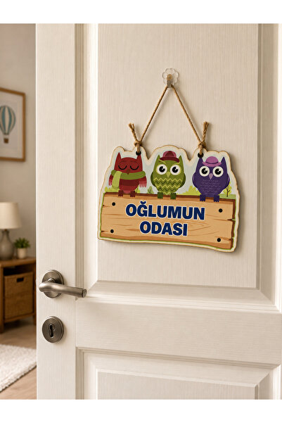THIRTEEN SELECT Home "Oğlumun odasi" kapı süsü 20x10cm