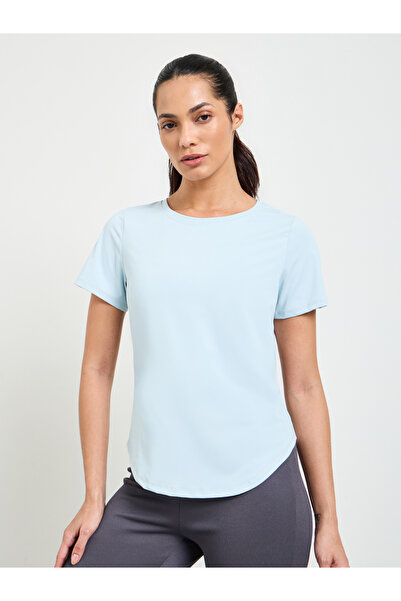 Take Two By Styli Blue Solid Round Neck Active T-Shirt