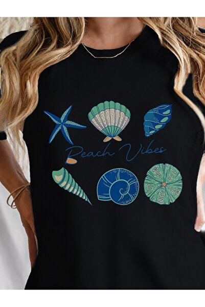 Generic Brand Beach Vibes with Sea Shells and Starfish,casual wear,everyday e...