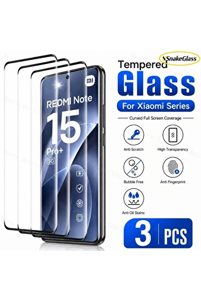 Choice17 Redmi note 15 3 Pieces High Definition 3Pack HD Tempered Glass Scree...
