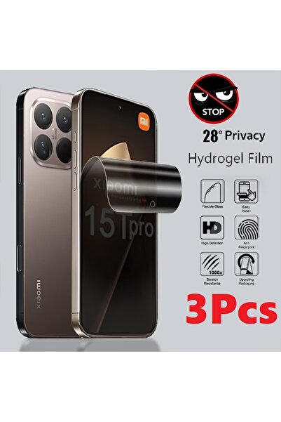 choice2 Privacy Hydrogel 3Pcs For Xiaomi15T 3Pcs Anti-spy Hydrogel Screen Pro...