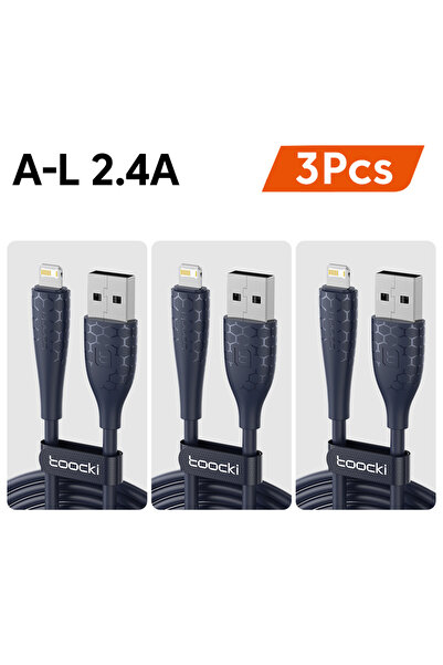 Choice1 toocki 1M Blue Toocki 3PCS 2.4A USB A To iP Cable Fast Charging Data ...