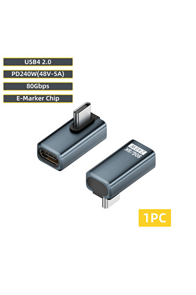Choice13 l5 USB4 V2 90 Degree Type C Angle Adapter 80Gbps Thunderbolt 5 4 3 E...