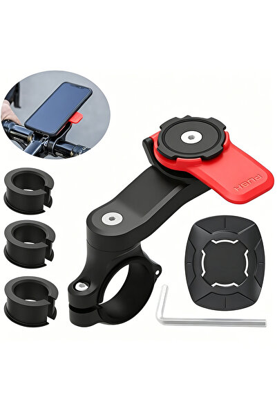 Choice3 Red Universal Smartphone Mount with Vibration Shock Absorber for Moto...