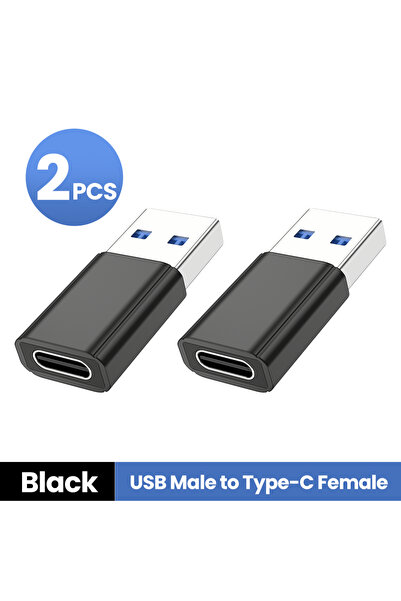 Choice3 A-C Black 2PCS Type C To USB A OTG Adapter USB 3.1 to Type C Female F...