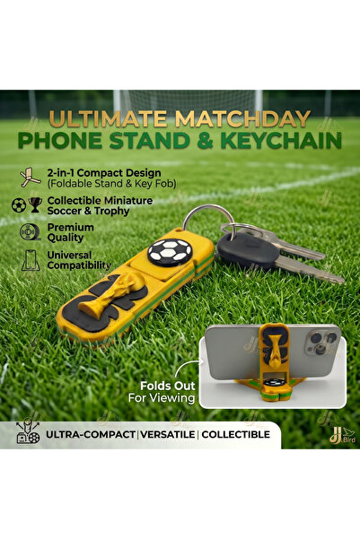 Choice Golden Football elements Foldable Portable Phone Stand,Creative Keycha...