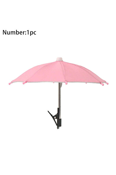 Choice3 Pink 1Pc Cute Mini Clip Umbrella Phone Sunshade Cycling Sun Protectio...