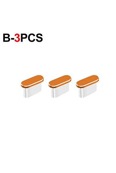 Choice4 Orange B-3PCS 1-5Pcs Metal USB Type C Dust Plug for iPhone 17 Pro Max...