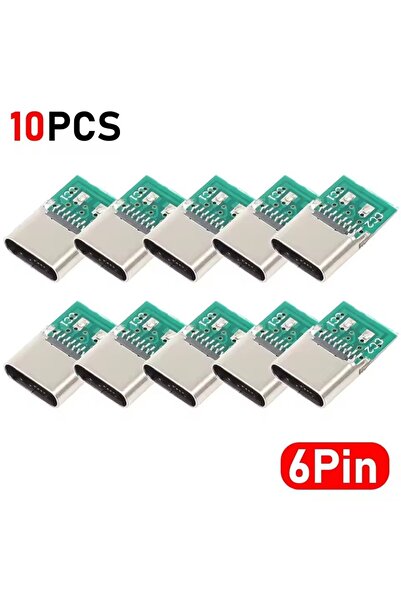 Choice 10X-6Pin 1-20Pcs موصلات أنثى من النوع C مع مقاومات مزدوجة 5.1K و 16pin...