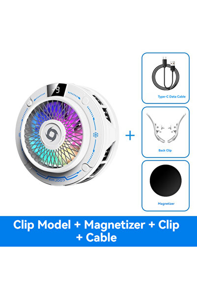 Choice k38-white NEW Semiconductor Magnetic Clip Phone Cooler with Digital Di...