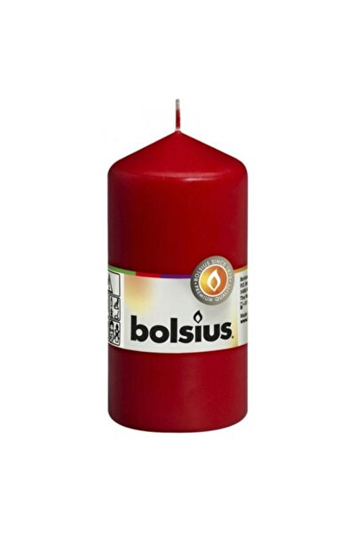 Bolsius Set 3 x Lumanare Stalp 120x58 mm - Rosu Burgund