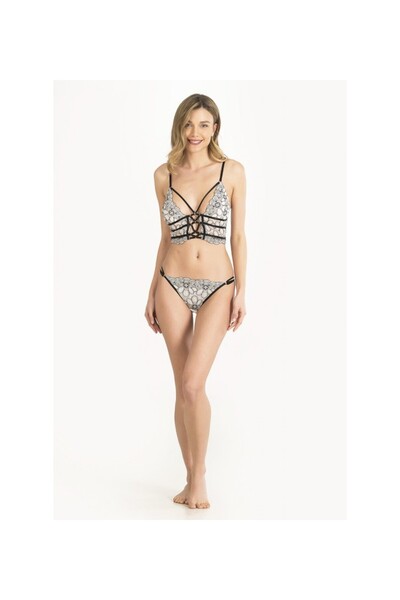 NBB LINGERIE ΣΕΤ ΜΠΡΑΛΕΤΑ ΚΑΙ ΣΛΙΠ ΜΕ ΔΑΝΤΕΛΑ ΛΕΥΚΟ 4760LEY, Μέγεθος 85