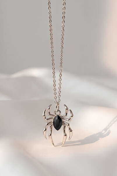 Elifsu Jewelry قلادة بتصميم سبايدر، قلادة من حجر الزركون على شكل دبليو، قلادة...
