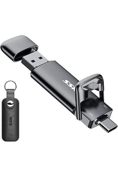 SSK قرص SSD خارجي سريع بمنفذ USB C مزدوج يصل إلى 1000 ميجابايت/ثانية، من نوع ...