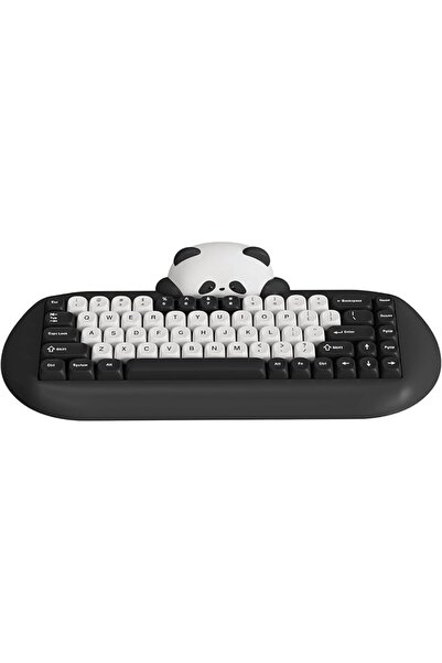 YUNZII C68 Silicone Cute Panda Mechanical Keyboard(Panda Switch,White) | Wire...