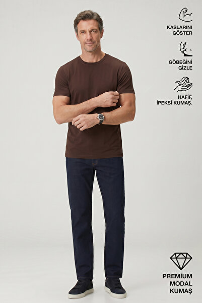 simpleQloth Bosphorus |   Premium Modal Qsimple Muscle up Fit T-Shirt – Bitter Coffee