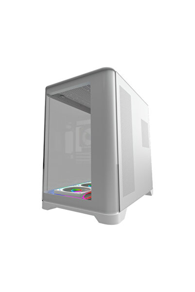 OEM Carcasă PC Midi Tower Gaming din Sticlă Spațioasă Alb 410 mm