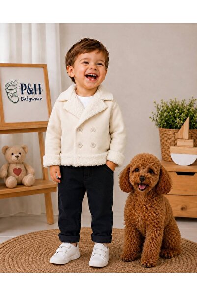 P&H BABYWEAR Artificial Leather Fur Coat-Jacket, Lycra Jeans, Winter 4-Piece ...