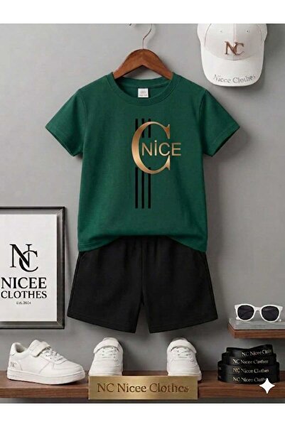 Leto Lykia Summer Children's T-Shirt Shorts Unisex (Vertical Three-Line Nice ...