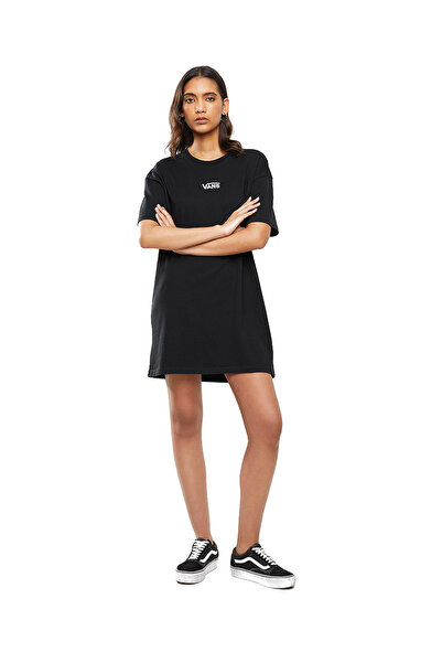 Vans WM CENTER VEE TEE DRESS VN0A4RU2BLK-BLK Μαύρο S
