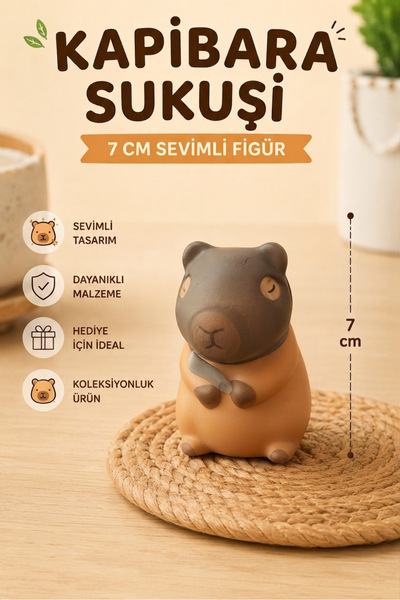 EFA Kapibara Sukuşi 7 cm Sevimli Squishy Oyuncak