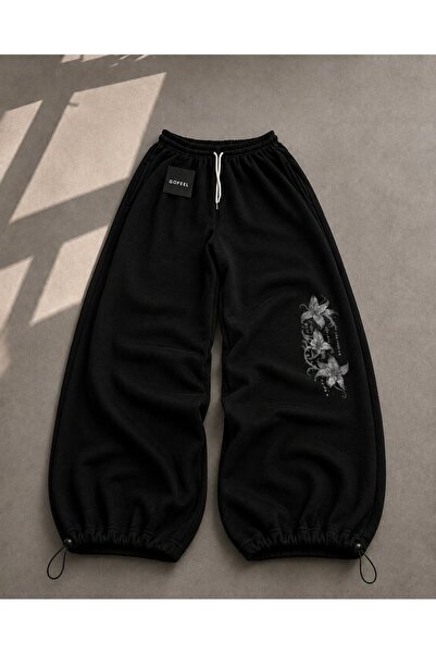 Gofeel Flower Baggy Pattern Unisex Sweatpants