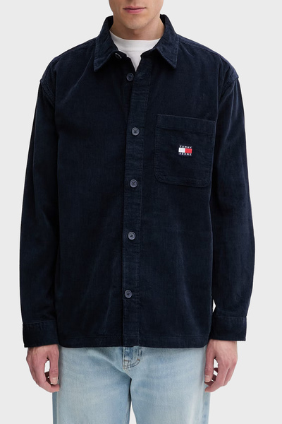 Tommy Jeans Pamuklu Loose Fit Uzun Kollu Kadife Gömlek Erkek GÖMLEK DM0DM2169...