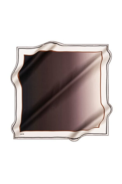 Aker Sura Silk Scarf Brown Gradient Pattern