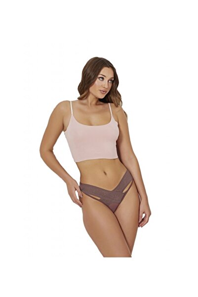 VELVET TOUCH Γυναικείο στρινγκ VIZON με δαντέλα 4235VIZ, Χρώμα VIZON, Μέγεθος L