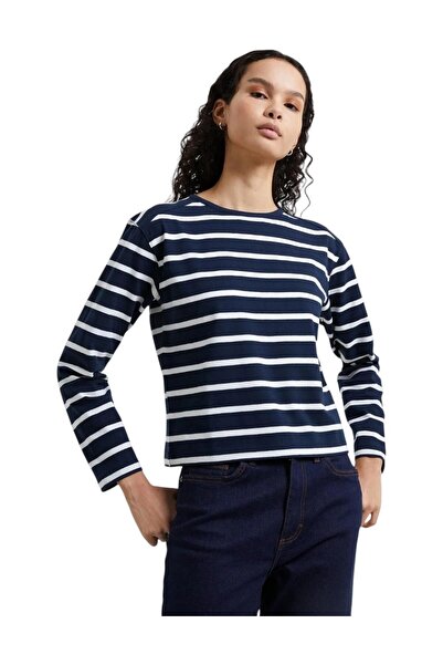 French Connection Women Rallie Stripe Crew Neck T-Shirt