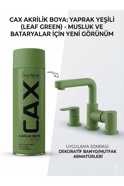 caxcolors CAX Akrilik Sprey Boya 400ml - Musluk, Mutfak & Banyo Batarya Yenil...