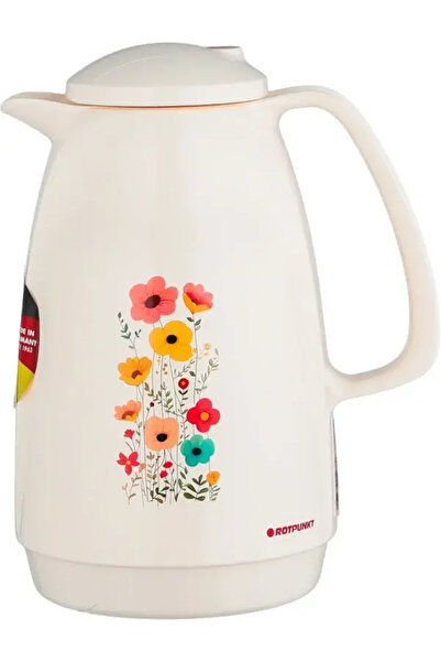 ROTPUNKT German Thermos Flask Rotobonat Original Engraved Colorful Rose Patte...