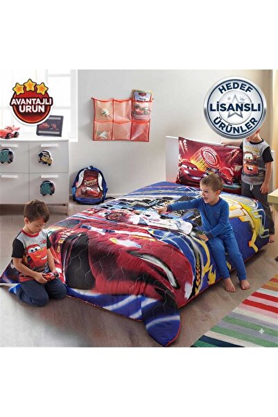 Taç Lisanslı Disney Cars Complete Set Tek Kişilik %100 Pamuk