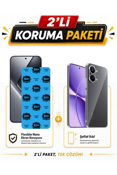 tcover Poco X8 Pro Max 2’li Koruma Paketi Flexible Nano Ekran Koruyucu ve Dar...