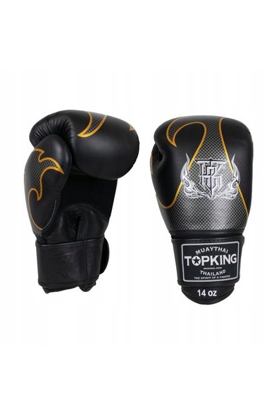 NO BRAND Mănuși de box Top King TKBGEM-01A-BK-SV-12 12 oz