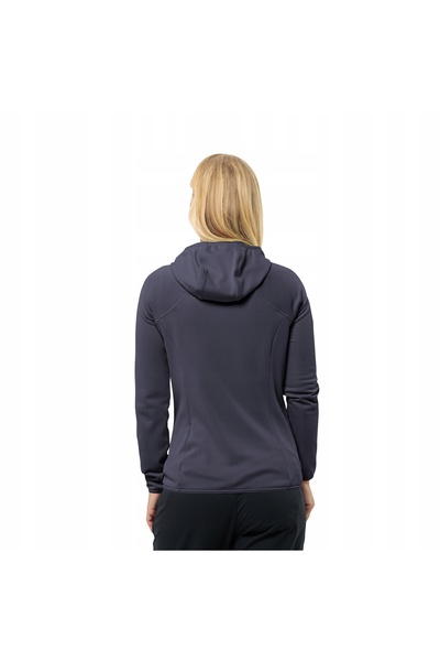 Jack Wolfskin Bluză polară de damă Kolbenberg Hooded Fz graphite XS