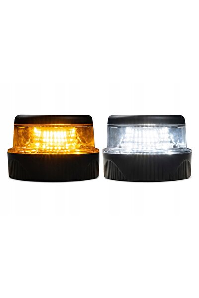 NO BRAND Lampă de semnalizare rutieră cu două funcții V16 LED cu baterie IP65