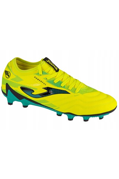 Joma Ghete de fotbal bărbătești puternice FG, galben fluorescent/turcoaz, măr...
