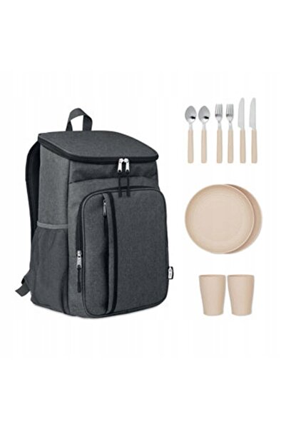 NO BRAND Rucsac termic de picnic cu echipament pentru 2 persoane RPET