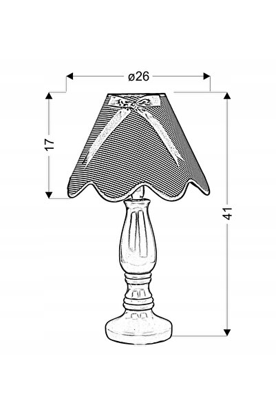 NO BRAND Lampă de masă Candellux Lola galbenă 40 W
