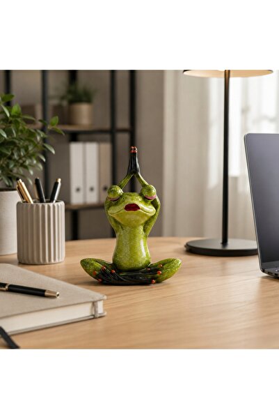 NO BRAND Figurină broască, decorațiune cameră, cadou, sculptură, verde, amuzant